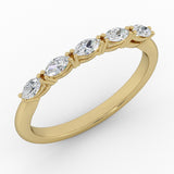 5 Stone Marquise Wedding Band