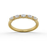 5 Stone Marquise Wedding Band