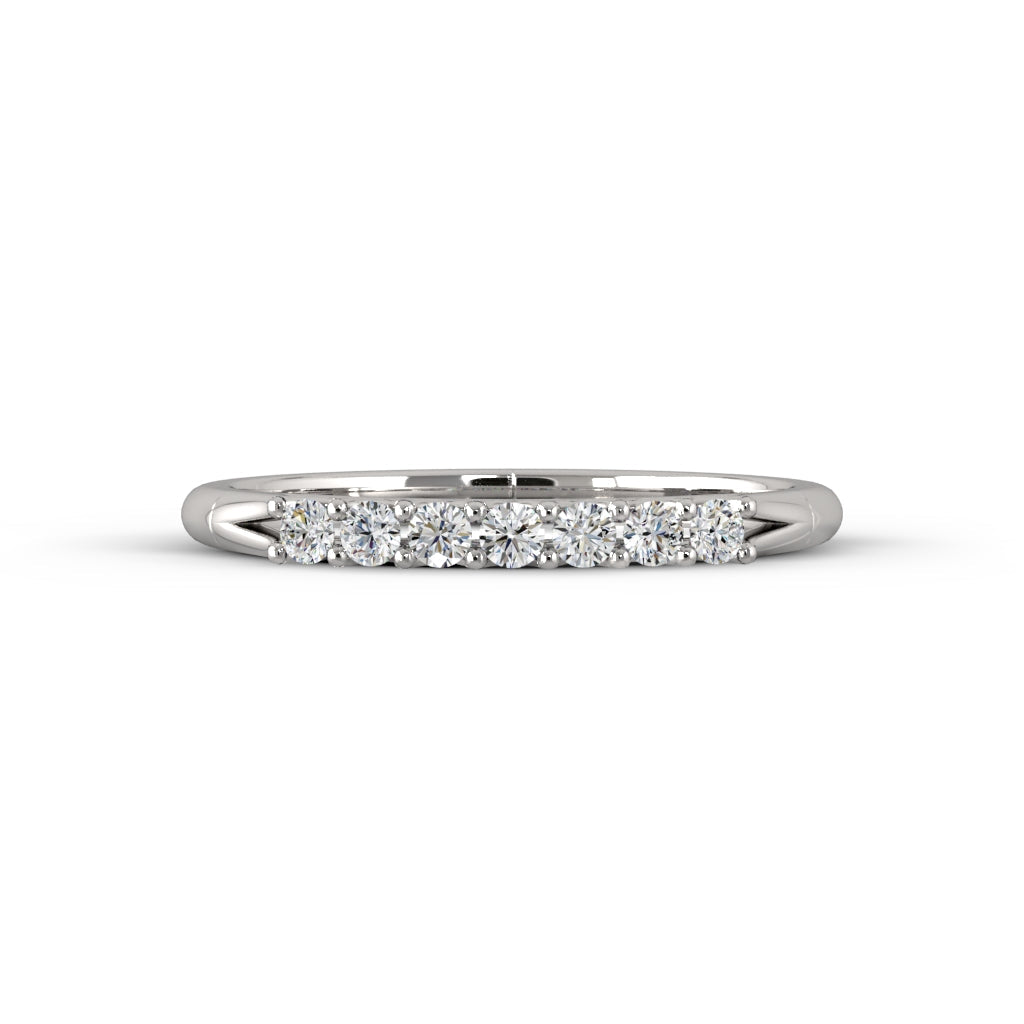 7 Stone Anniversary Band — White gold
