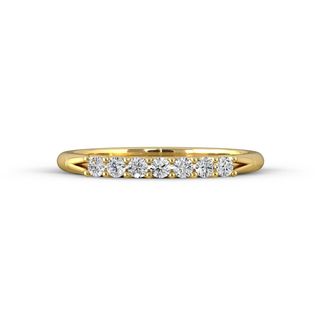 7 Stone Anniversary Band — Yellow gold
