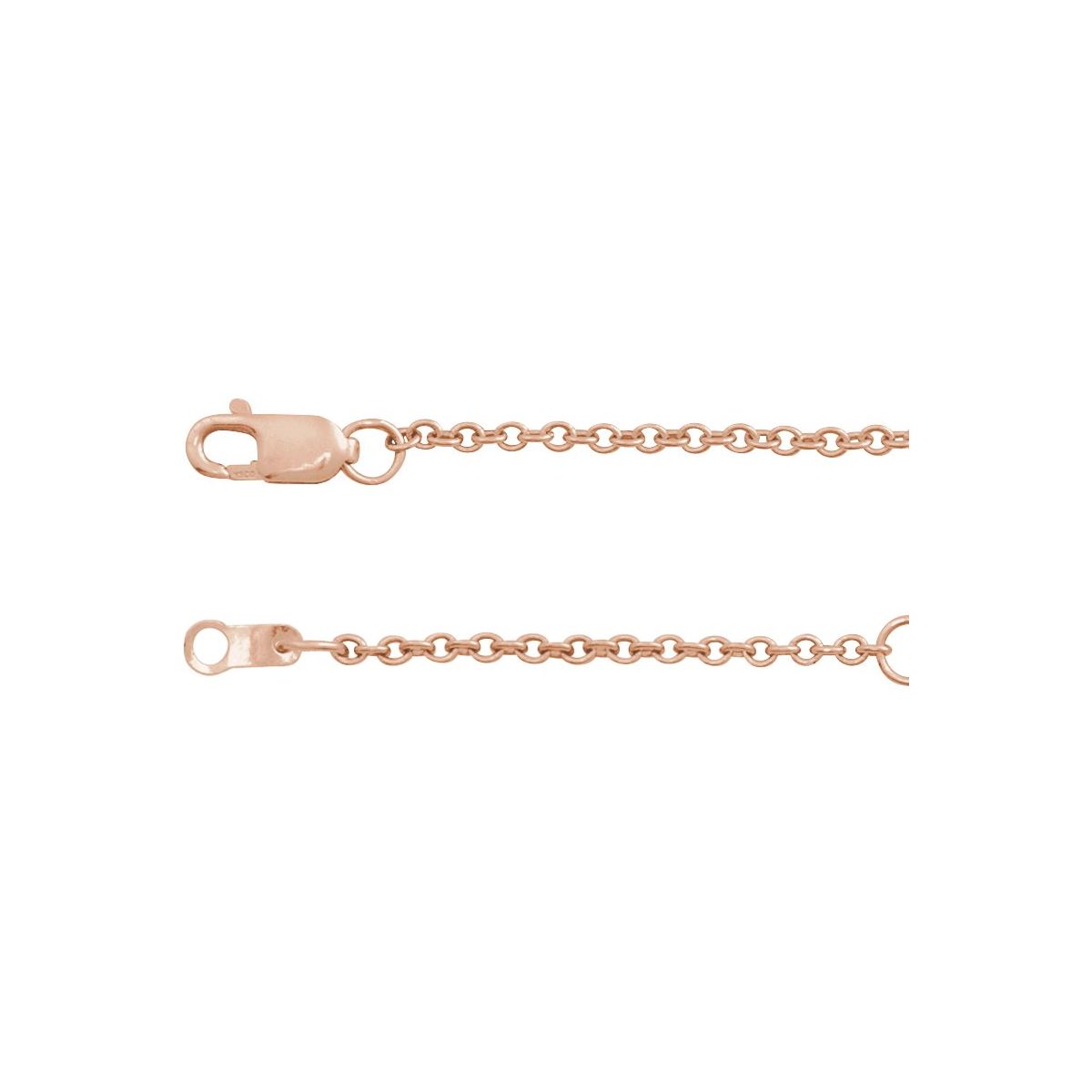 1.5 mm Cable Chain in 14k Rose Gold