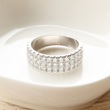 Three Row Pave Diamond Band