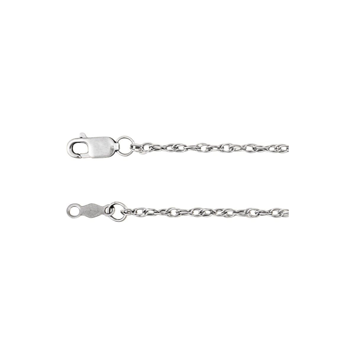 1.5 mm Rope Chain in 10k White Gold