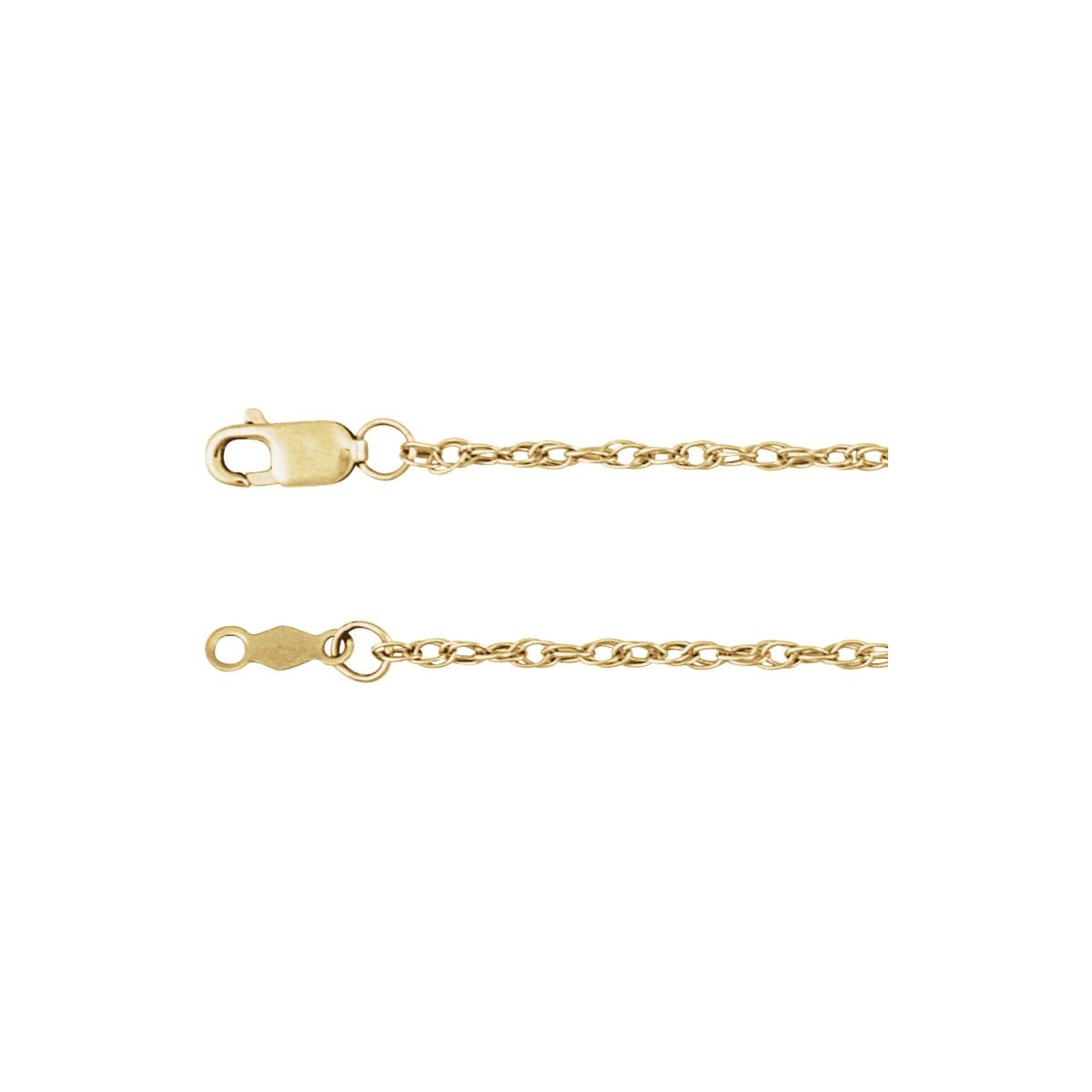 1.5 mm Rope Chain in 14k Yellow Gold-Filled