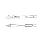 3.85 mm Paperclip-Style Chain in Sterling Silver