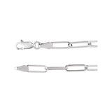 3.85 mm Paperclip-Style Chain in Sterling Silver