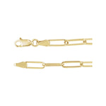 3.85 mm Paperclip-Style Chain in 14k Yellow Gold