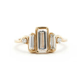 14k Yellow Gold Baguette Lab-Grown Diamond Ring