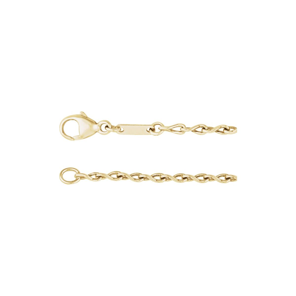 2 mm Figure Eight Chain in 14k Yellow Gold