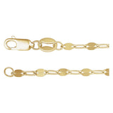2.5 mm Paperclip-Style Keyhole Chain in 14k Yellow Gold-Filled