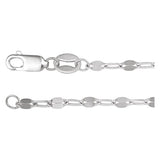 2.5 mm Paperclip-Style Keyhole Chain in Sterling Silver