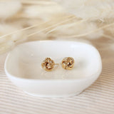 Small Gold Knot Style Earrings