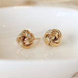 Small Gold Knot Style Earrings