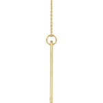 Diamond Engraved Bar Necklace
