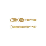 2.5 mm Paperclip-Style Keyhole Chain in 14k Yellow Gold-Filled
