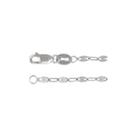 2.5 mm Paperclip-Style Keyhole Chain in Sterling Silver