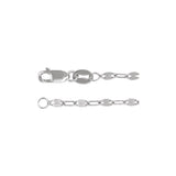 2.5 mm Paperclip-Style Keyhole Chain in Sterling Silver