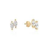 Lab-Grown Diamond Double Marquise Stud