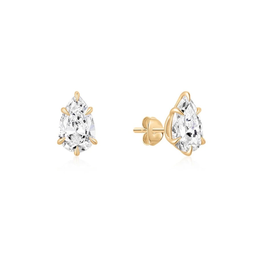 Lab-Grown Diamond Pear-Cut Solitaire Earrings