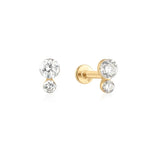 Invisible-Set Round Lab-Grown Diamond Stud