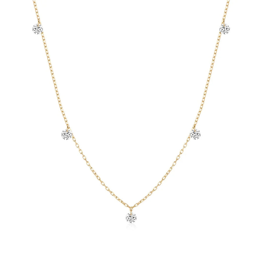 Floating Drop Lab-Grown Diamond Necklace