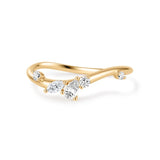 Pear, Marquise & Round Curved Lab-Grown Diamond Band