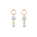 Double Round Lab-Grown Diamond Drop Charms