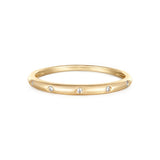 Round Lab-Grown Diamond Dotted Gold Band Ring