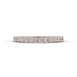 14 Stone Common Prong Anniversary Band — Rose gold