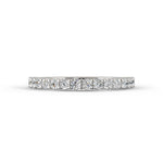 14 Stone Common Prong Anniversary Band — White gold