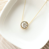 1.00 Carat Round Bezel Set Pendant