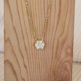 Hexagon Diamond Pendant with Chain