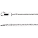 1.5 mm Wheat Chain in Sterling Silver