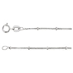 1 mm Beaded Curb Chain in Sterling Silver