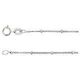 1 mm Beaded Curb Chain in Sterling Silver