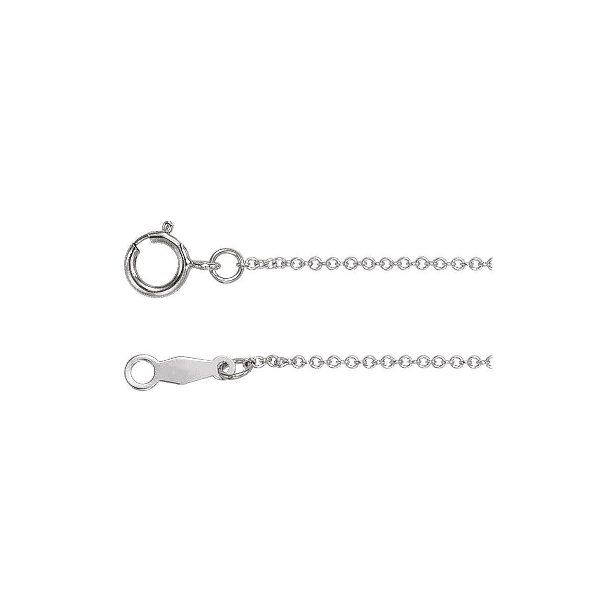 1 mm Cable Chain in Sterling Silver