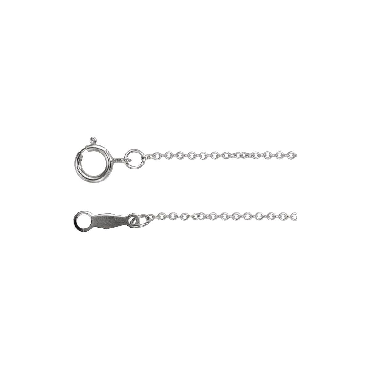 1 mm Cable Chain in Sterling Silver