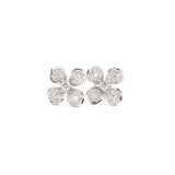 14KW Pave Set Natural Diamond (3/8 ctw) Flower Earrings