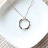 Circle Pendant with Diamond