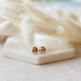 Rose Gold Hammered Earrings
