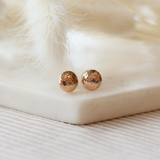 Rose Gold Hammered Earrings
