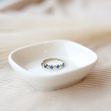 Sapphire and Diamond Bezel Set Ring