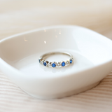 Sapphire and Diamond Bezel Set Ring
