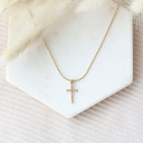 Simple Diamond Cross Pendant