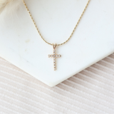 Simple Diamond Cross Pendant