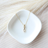 Minimalist Gold Ribbon Pendant