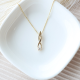 Minimalist Gold Ribbon Pendant