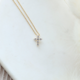 Mini Bubble Cross Necklace