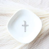 Small Flat Detailed Cross Pendant