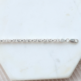 2.85mm 8" Byzantine Bracelet
